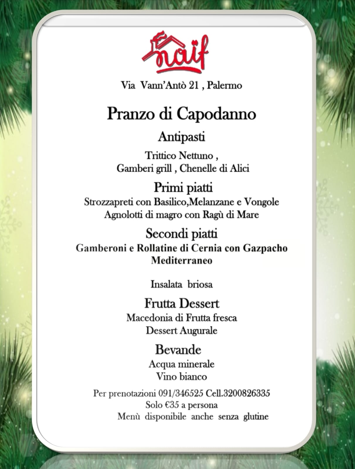 Menu Pranzo Natale 2020.Ristorante Naif Archivi Tag Natale